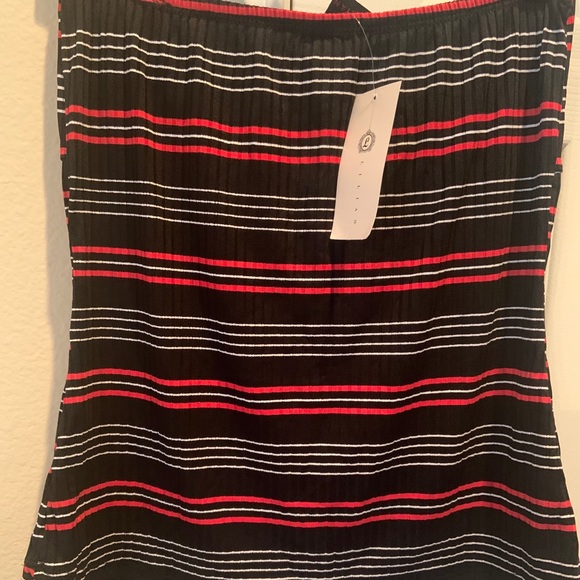 Plus size Multi colored stripped halter top - Picture 2 of 2